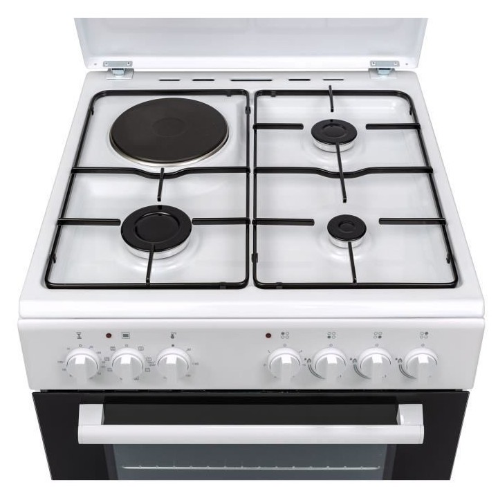 CONTINENTAL EDISON Cuisiniere mixte 3+1 60x60 Multifonction Cata Allum