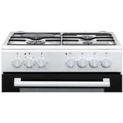 CONTINENTAL EDISON Cuisiniere mixte 3+1 60x60 Multifonction Cata Allumage auto, four 65L white