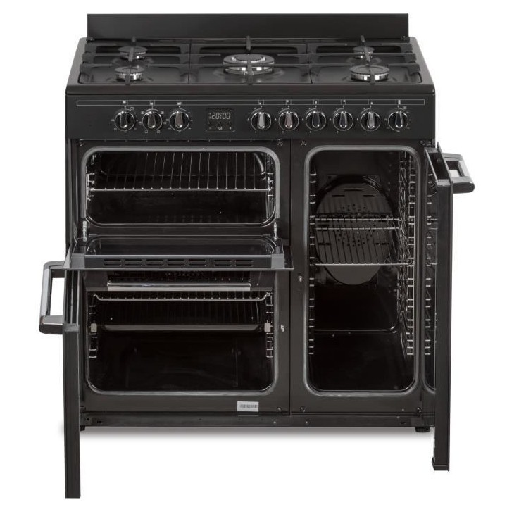 Cuisiniere piano gaz 3 fours électriques CONTINENTAL EDISON CECP903FB