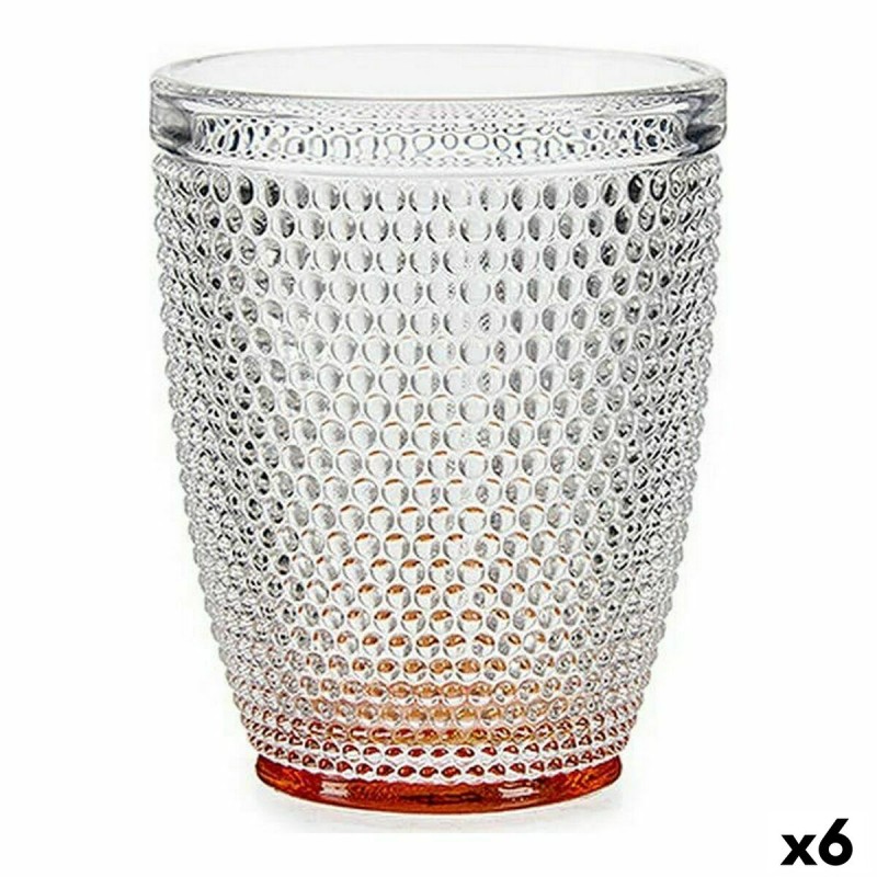 Verre Points Ambre Transparent verre (300 ml) (6 Unités)