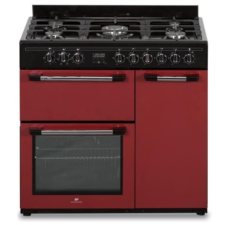 Cuisiniere piano gaz 3 fours électriques CONTINENTAL EDISON CECP903FB