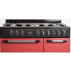 Cuisiniere piano gaz 3 fours électriques CONTINENTAL EDISON CECP903FBXD 5 feux - Bordeaux - Largeur 90 cm