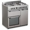 Cuisiniere piano gaz 3 fours électriques CONTINENTAL EDISON CECP903FIX 5 feux - Inox - Largeur 90 cm