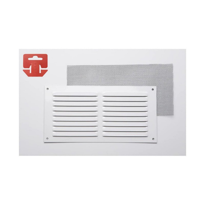 Grille Fepre Moustiquaire Laqué Aluminium Blanc (20 x 10 cm)