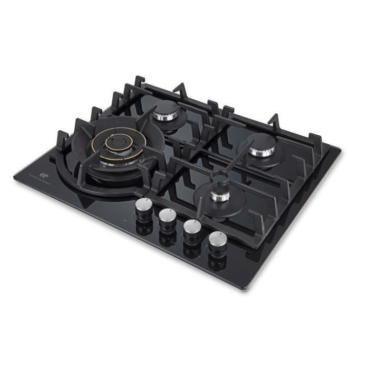 Plaque de cuisson gaz CONTINENTAL EDISON 4 foyers L56 x P48 cm CECTG4B
