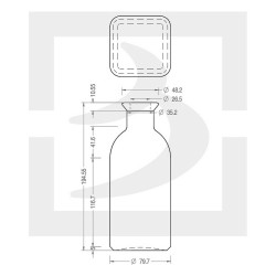 Bouteille en Verre La Mediterránea Medi Bouchon 725 ml