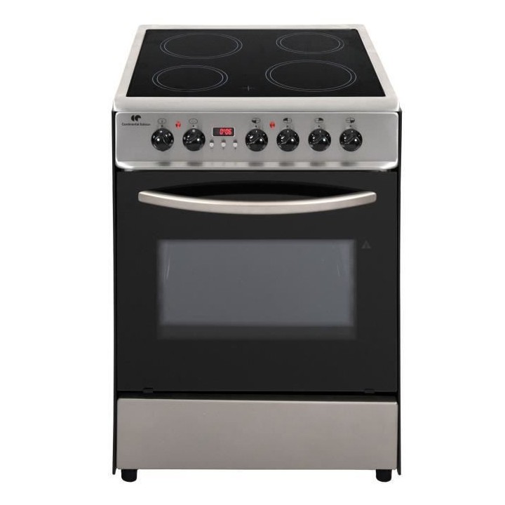CONTINENTAL EDISON - Cuisiniere vitrocéramique - 60x60 - Multifonctio