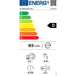 Lave-vaisselle LG DF242FW Blanc 60 cm