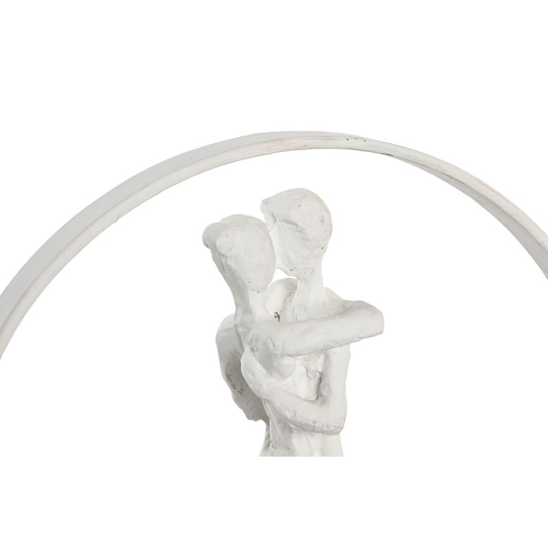 Figurine Décorative DKD Home Decor 24 x 9 x 26 cm Blanc Résine Bois de manguier Couple