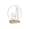 Figurine Décorative DKD Home Decor 23 x 10 x 27 cm Blanc Résine Bois de manguier Famille