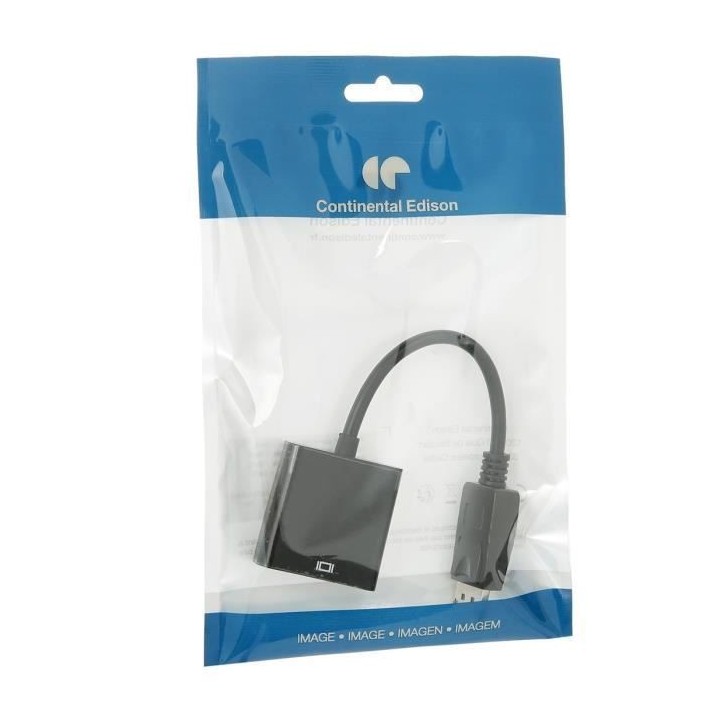 Continental Edison Ad Display Port mâle/HDMI femelle - 0m15