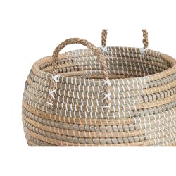 Set de basket DKD Home Decor Tropical Herbier marin 40 x 40 x 24 cm