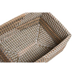 Set de basket DKD Home Decor Tropical Herbier marin 38 x 28 x 16 cm