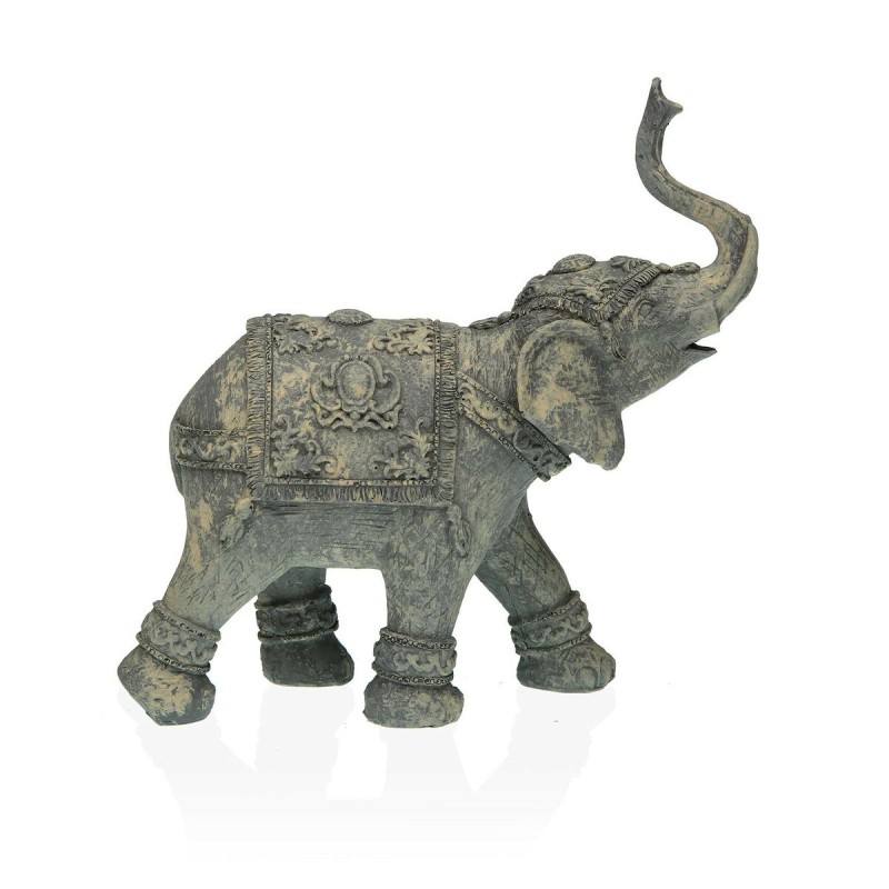 Figurine Décorative Versa Eléphant Gris 19 x 18 x 7 cm Résine