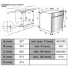 Four encastrable nettoyage catalyse - air Brassé CONTINENTAL EDISON CEF65CB Noir - 59,5 x 59,5 x 57,5 cm