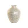 Vase DKD Home Decor Blanc Bambou Nacre noire Naturel Feuille d'une plante méditerranéen 30 x 30 x 36 cm