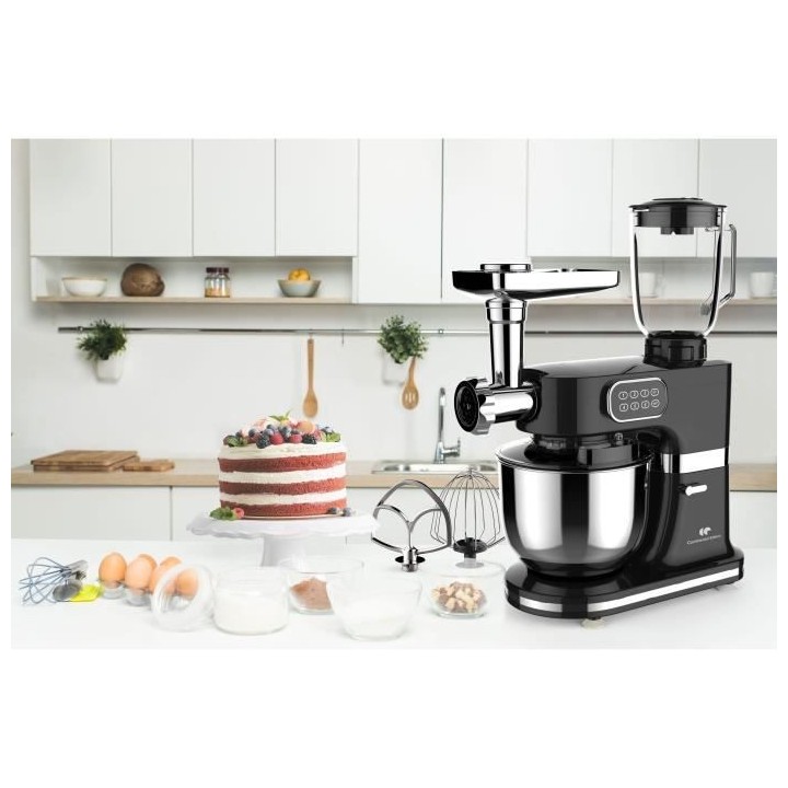Robot pâtissier multifonctions CONTINENTAL EDISON - 1000 W - Noir