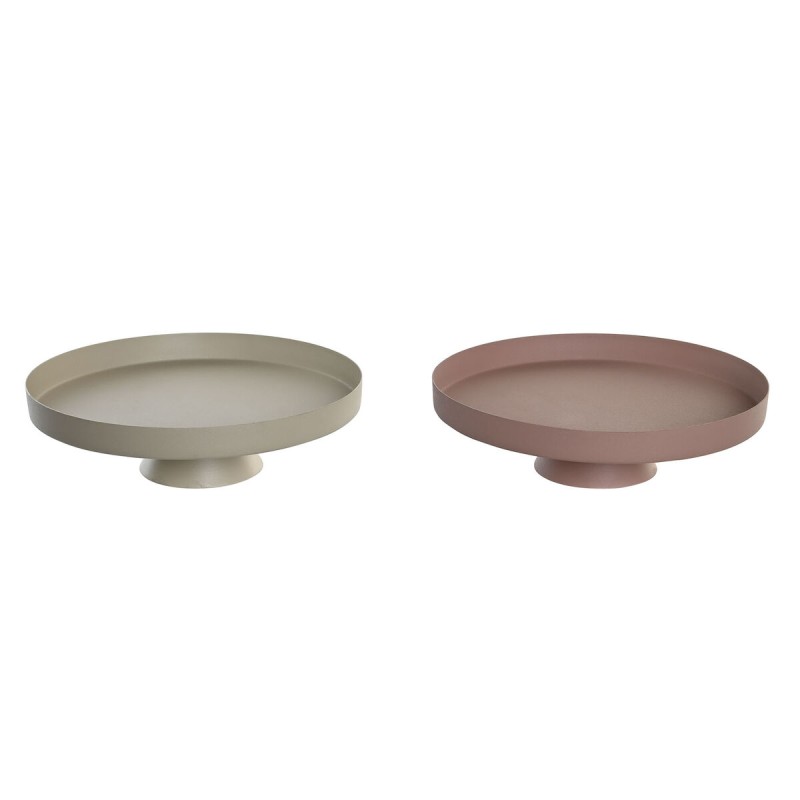 Centre de Table DKD Home Decor Beige Rose 31 x 31 x 9 cm Urbaine (2 Unités)