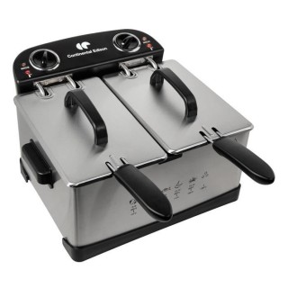 CONTINENTAL EDISON FRIN friteuse - 5 litres - 2 cuves - inox