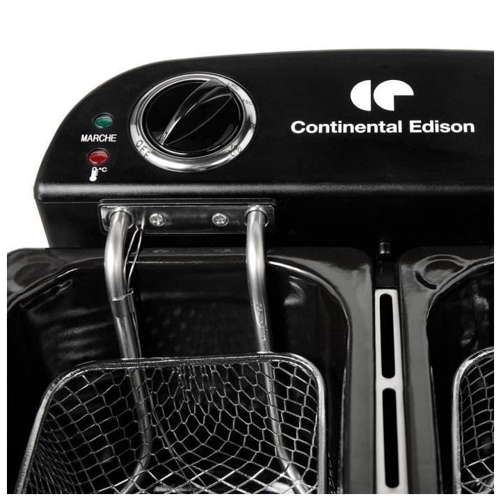 CONTINENTAL EDISON FRIN friteuse - 5 litres - 2 cuves - inox