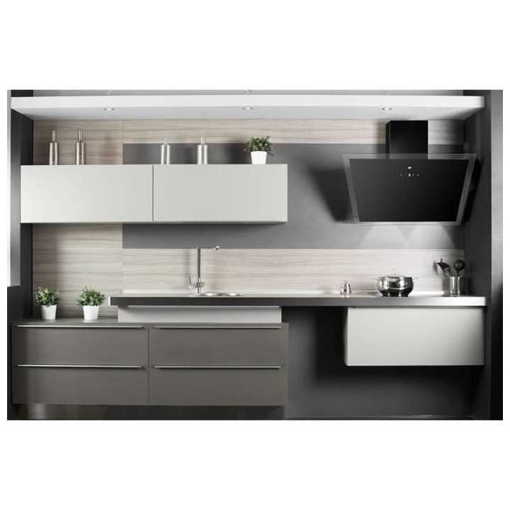 Hotte décorative murale CONTINENTAL EDISON CEH6052FULLB1 60 cm - Verr