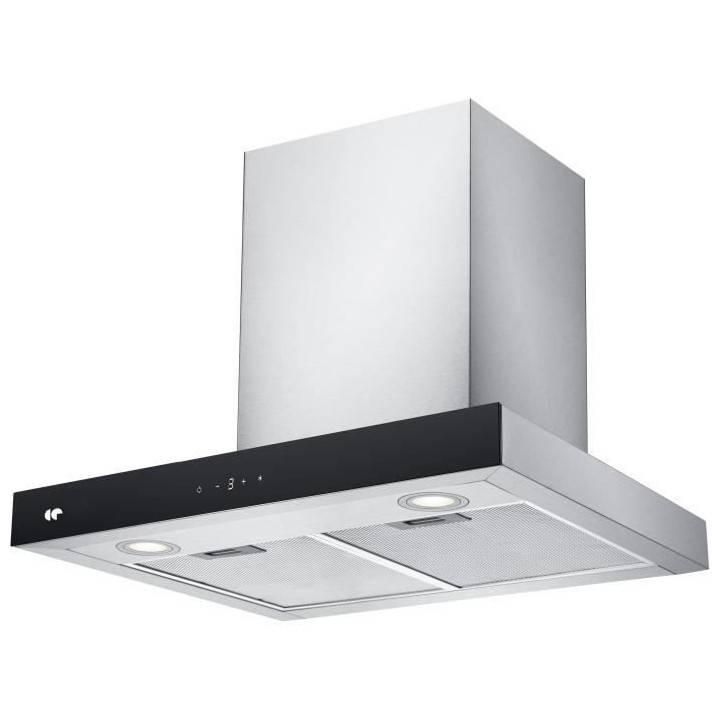 Hotte décorative murale CONTINENTAL EDISON CEH60ST 60 cm - Inox et no
