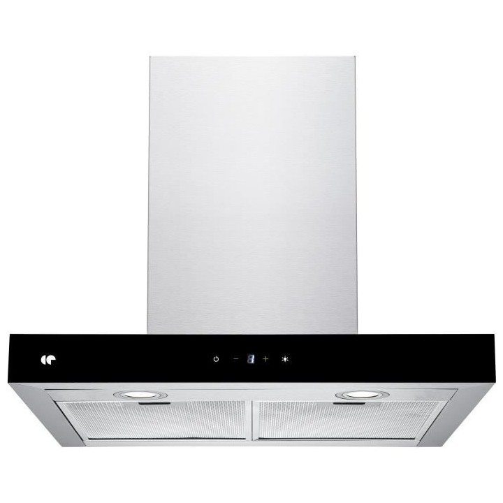 Hotte décorative murale CONTINENTAL EDISON CEH60ST 60 cm - Inox et no