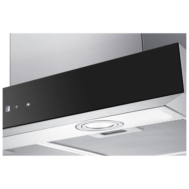 Hotte décorative murale CONTINENTAL EDISON CEH60ST 60 cm - Inox et no