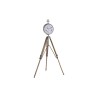 Horloge de table DKD Home Decor 22 x 40 x 80 cm Naturel Argenté Aluminium Tripode Bois de manguier Traditionnel