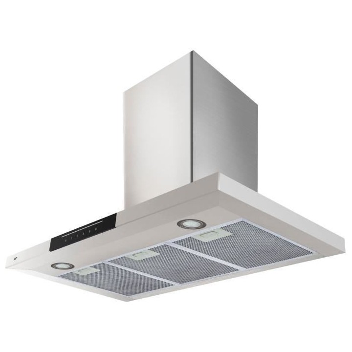 Hotte décorative murale CONTINENTAL EDISON CEH90477B 90 cm - Inox ban