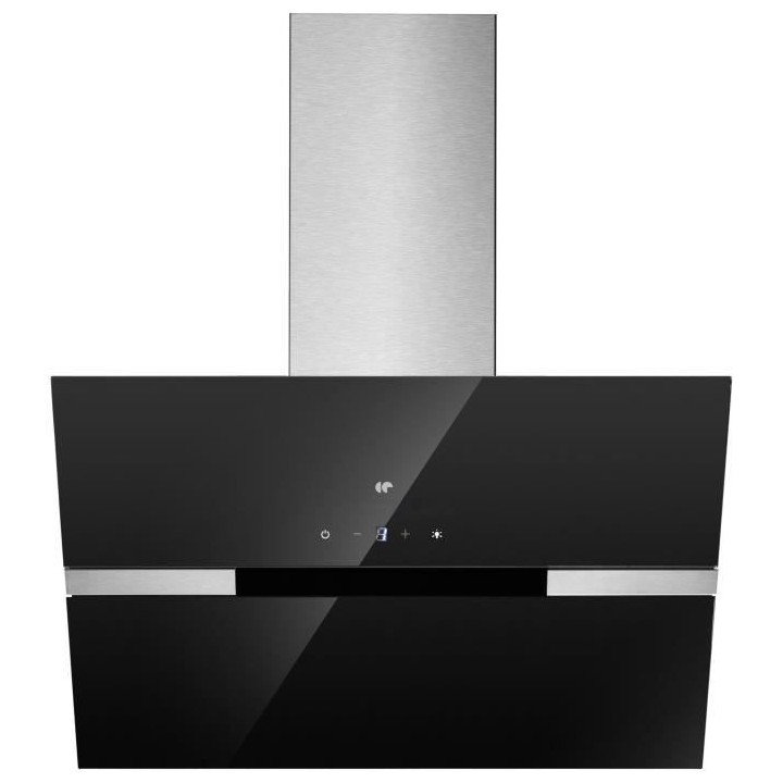 Hotte décorative murale CONTINENTAL EDISON CEH9062BV - Verre Noir