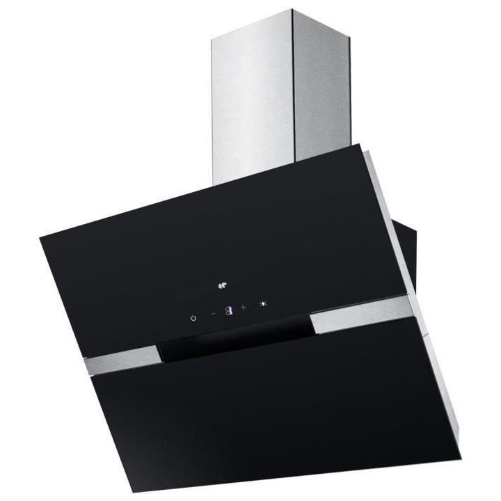 Hotte décorative murale CONTINENTAL EDISON CEH9062BV - Verre Noir