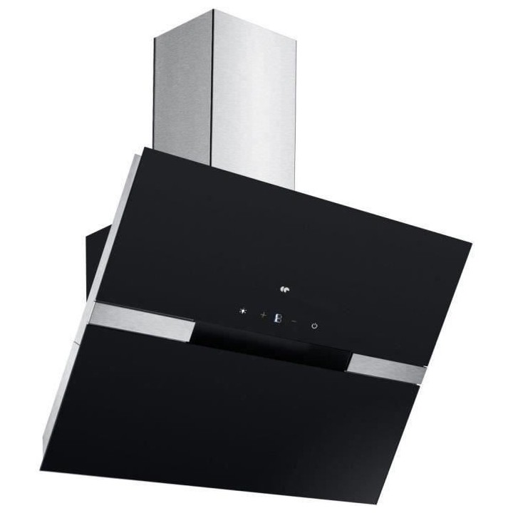 Hotte décorative murale CONTINENTAL EDISON CEH9062BV - Verre Noir