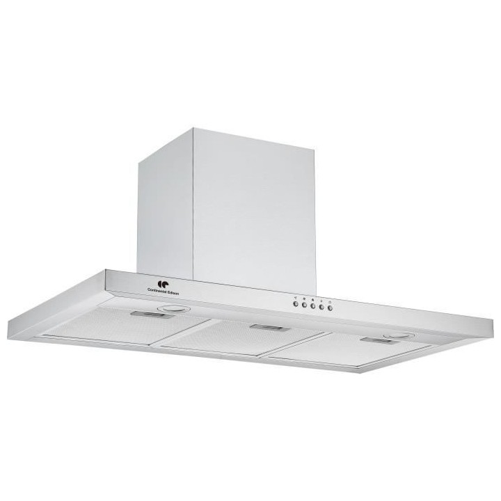 Hotte décorative murale CONTINENTAL EDISON CEH9062IX 90 cm - Inox