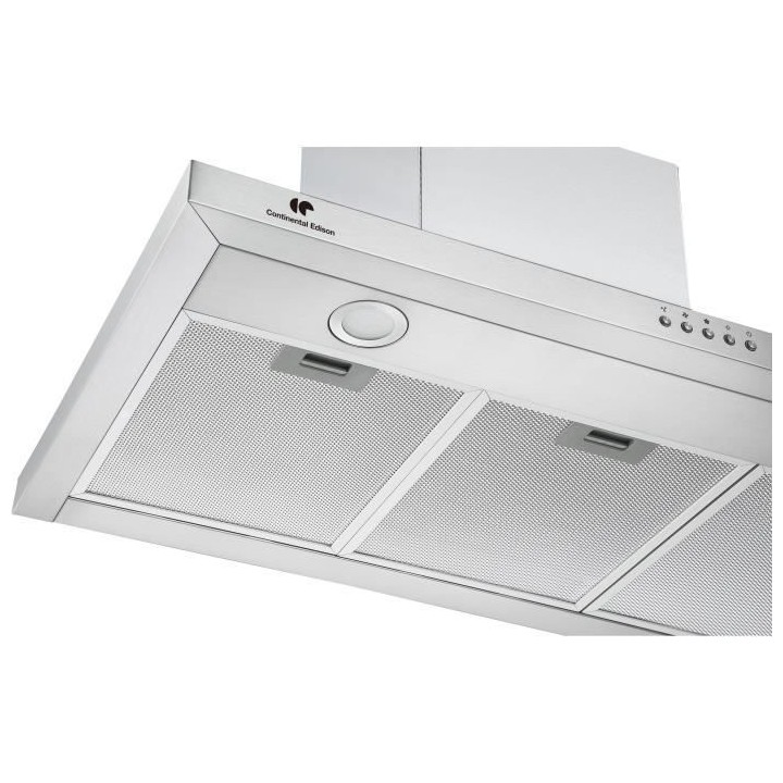 Hotte décorative murale CONTINENTAL EDISON CEH9062IX 90 cm - Inox