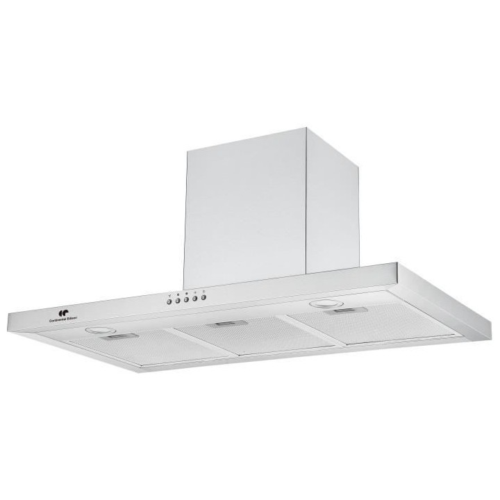 Hotte décorative murale CONTINENTAL EDISON CEH9062IX 90 cm - Inox