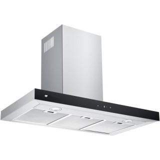 Hotte décorative murale CONTINENTAL EDISON CEH90ST 90 cm - Inox et no