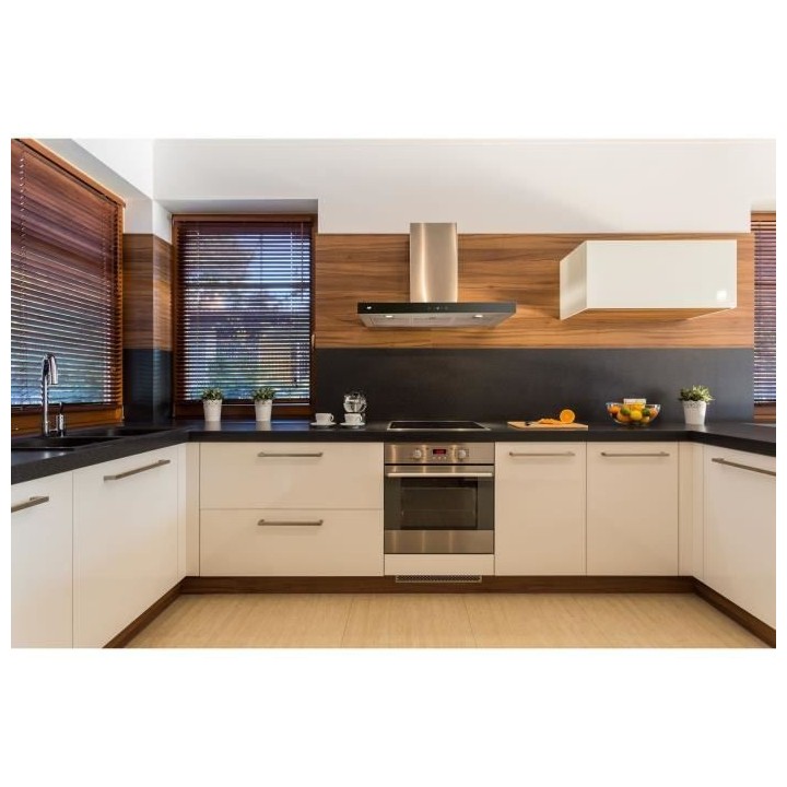 Hotte décorative murale CONTINENTAL EDISON CEH90ST 90 cm - Inox et no