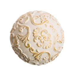 Balles Décoration Doré Blanc 10 x 10 x 10 cm (8 Unités)