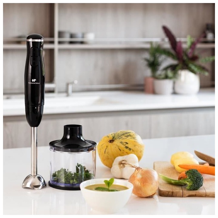 Pied mixeur plongeant CONTINENTAL EDISON CEHB01 Noir