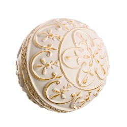 Balles Décoration Doré Blanc 10 x 10 x 10 cm (8 Unités)