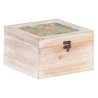 Boîte Décorative Volets Rotin 20 x 20 x 12 cm DMF (2 Unités)