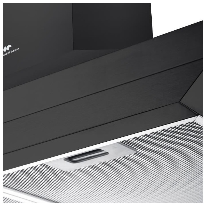 Hotte décorative murale CONTINENTAL EDISON CEHP60B 60 cm - Noir