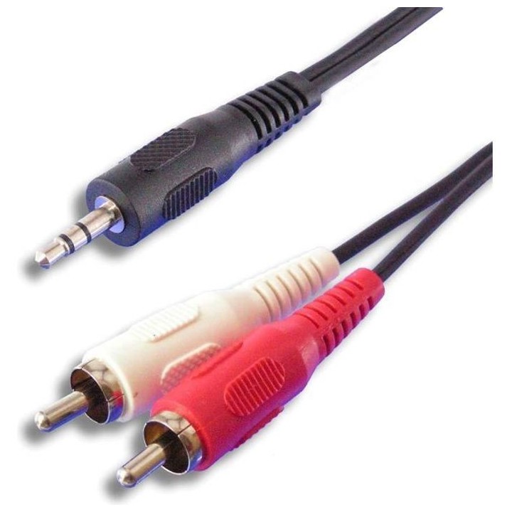 CONTINENTAL EDISON Câble Jack RCA mâle/mâle - 3m