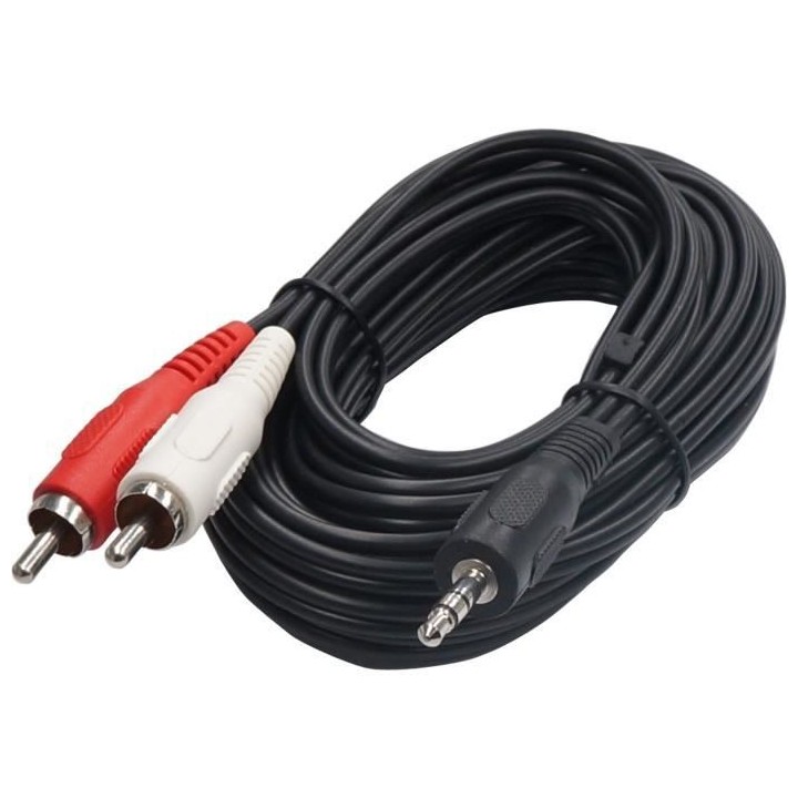 CONTINENTAL EDISON Câble Jack RCA mâle/mâle - 3m