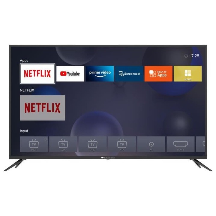 CONTINENTAL EDISON CELED50S22B6 - TV LED UHD 4K 50“ (126 cm) - Smart