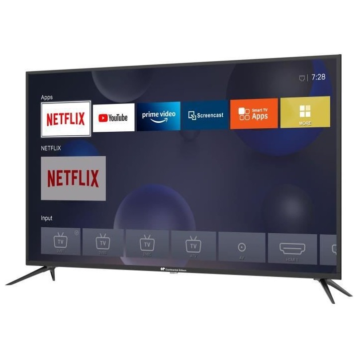 CONTINENTAL EDISON CELED50S22B6 - TV LED UHD 4K 50“ (126 cm) - Smart