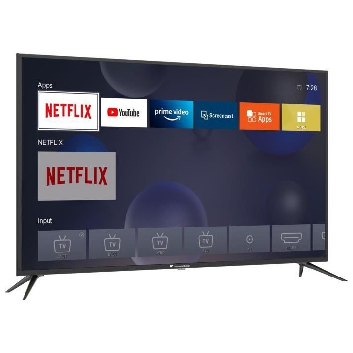 CONTINENTAL EDISON CELED50S22B6 - TV LED UHD 4K 50“ (126 cm) - Smart