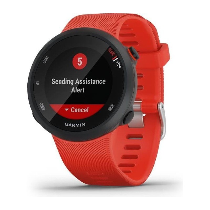 GARMIN Forerunner 45 - Montre de course a pied avec prise en charge des programmes d'entraînement Garmin Coach - Rouge - Large