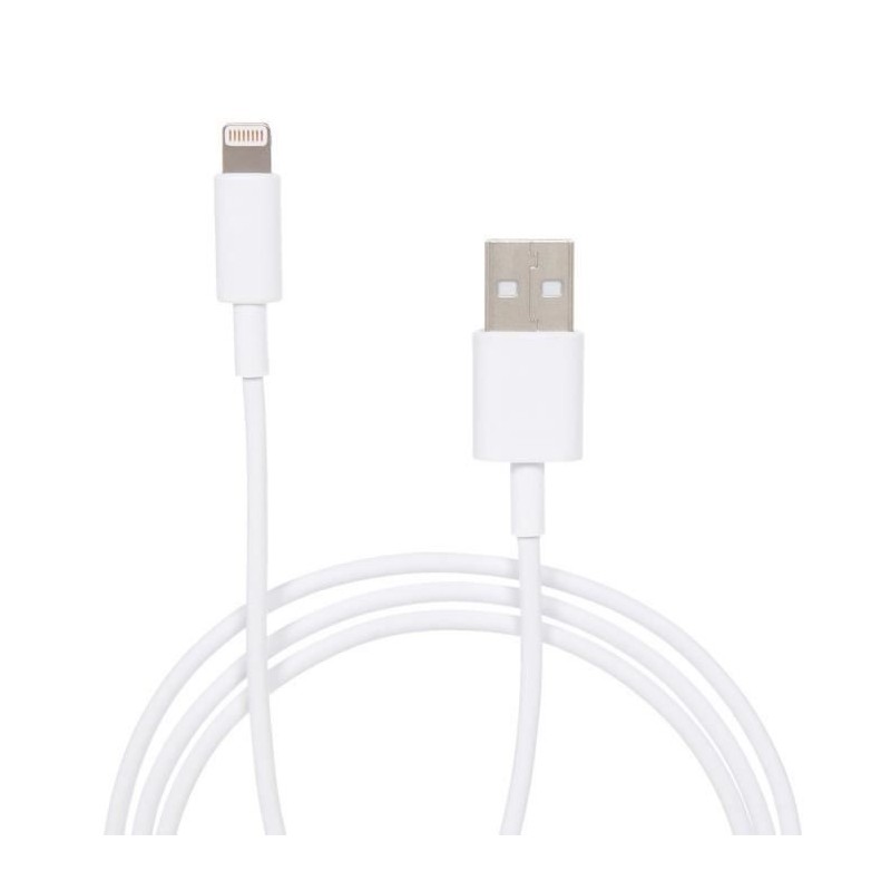 CONTINENTAL EDISON Câble Chargeur Lightning Certifié par Apple Made For Iphone - 2 m - Blanc